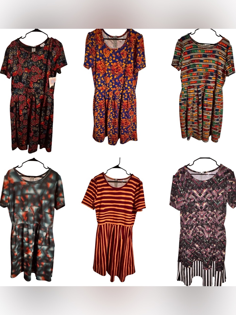 LuLaRoe Amelia BUNDLE! 6 Dresses! EUC- LIKE NEW!